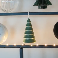 Green Porcelain Tree Christmas Ornament