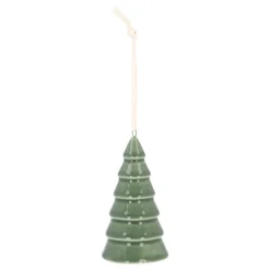 Green Porcelain Tree Christmas Ornament