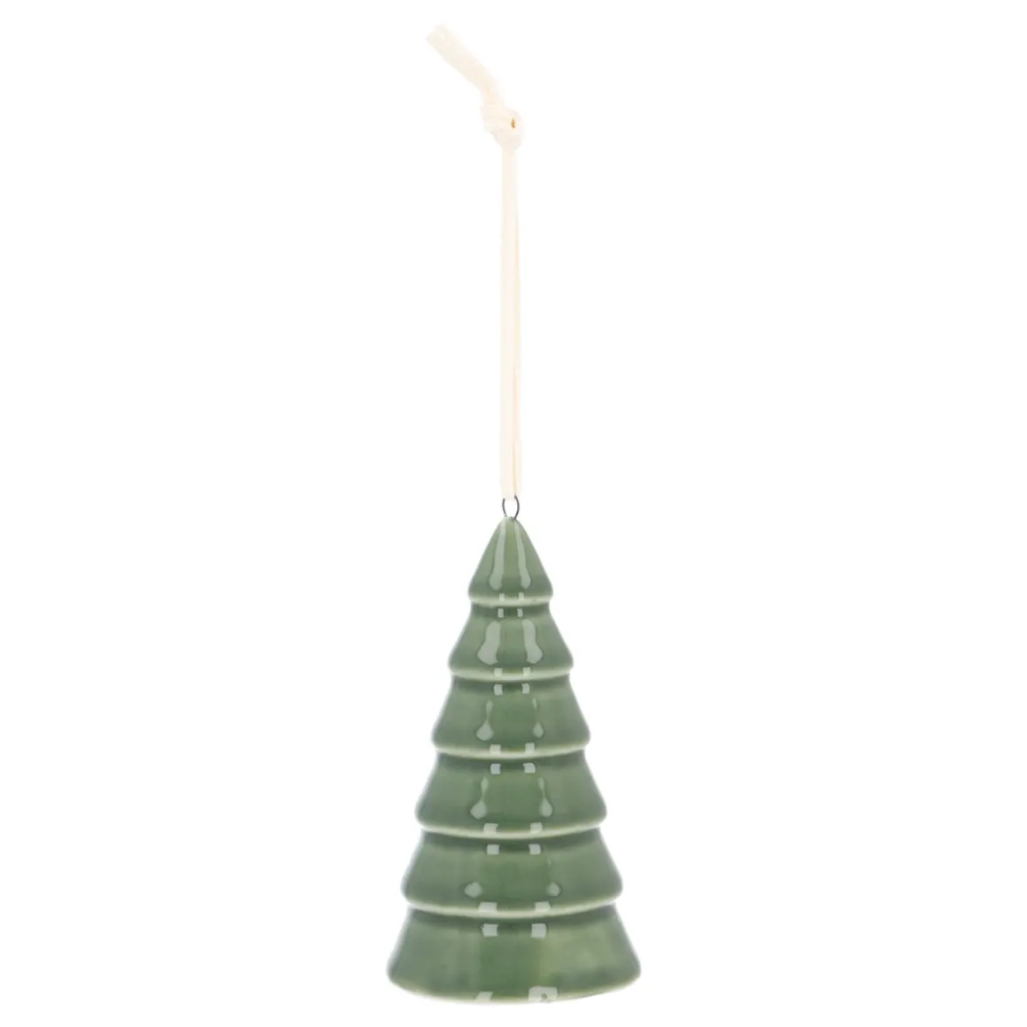 Green Porcelain Tree Christmas Ornament