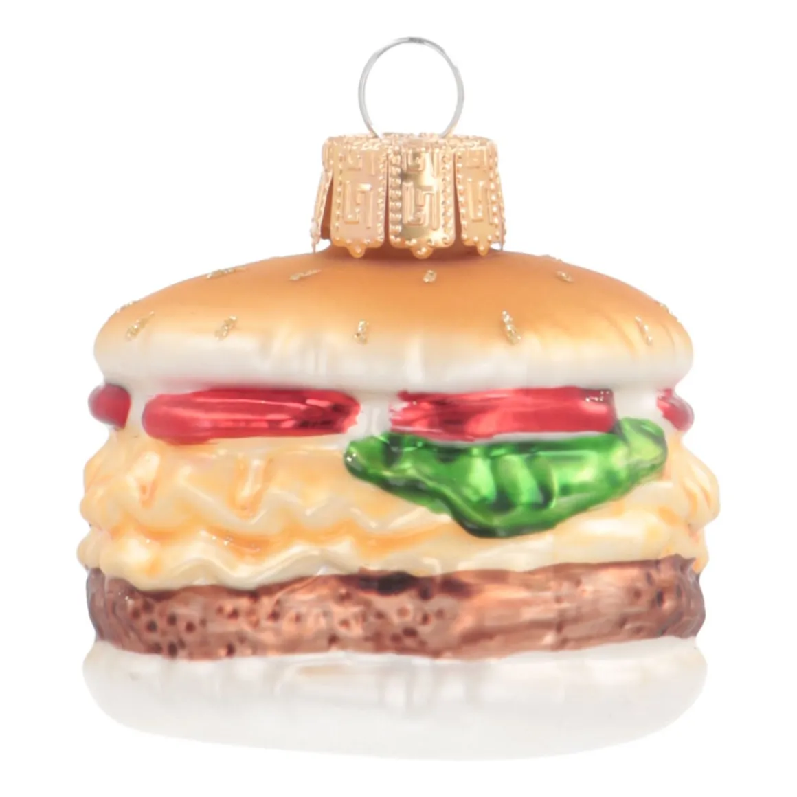 Hamburger Ornament | Glass | Multi | 6cm
