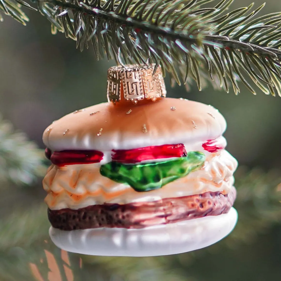 Hamburger Ornament | Glass | Multi | 6cm