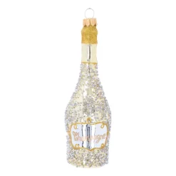 Handmade Glass Champagne Bottle Ornament