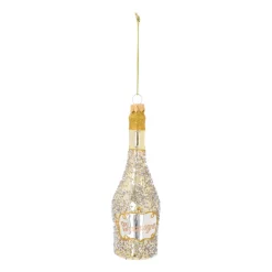 Handmade Glass Champagne Bottle Ornament