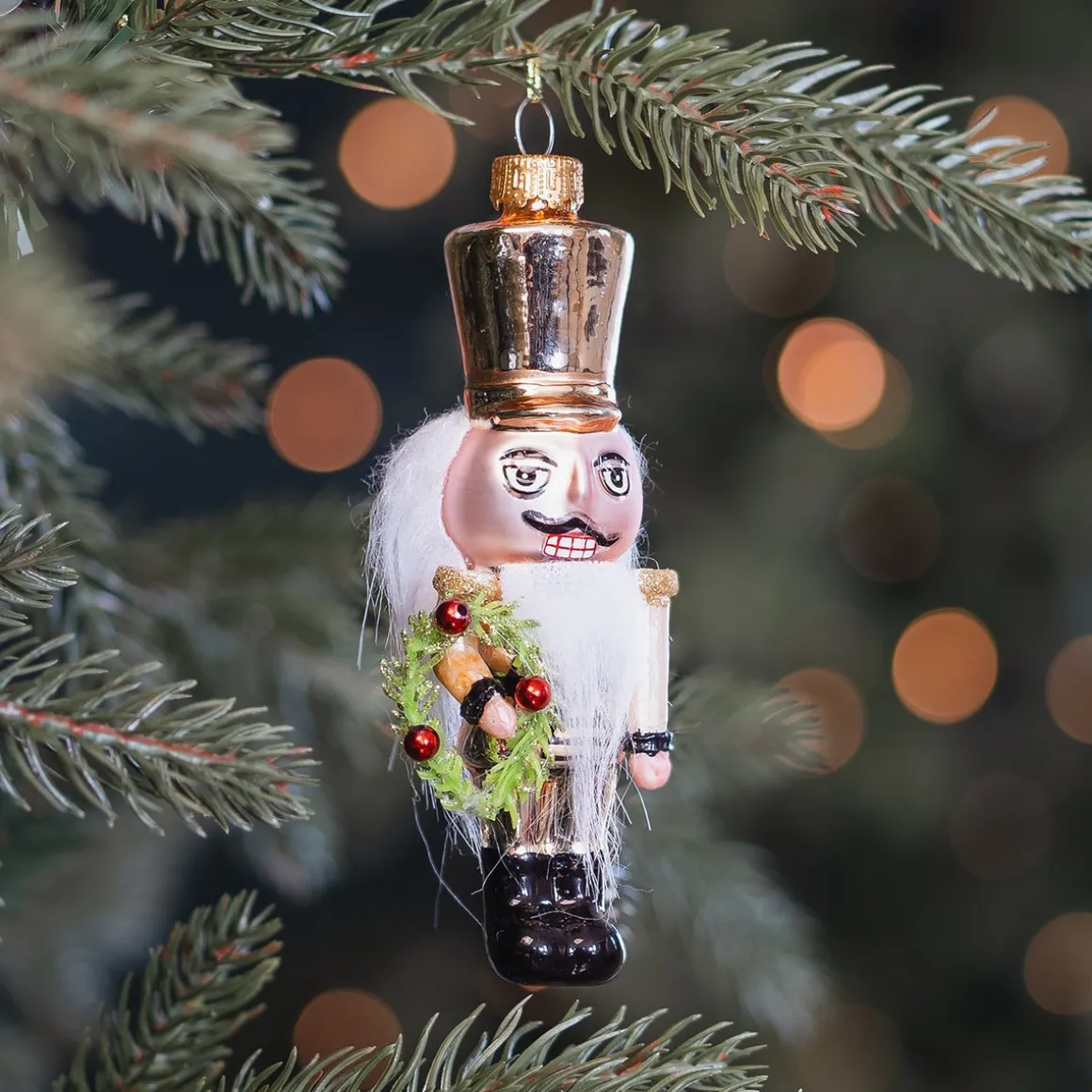 Handmade Glass Nutcracker Ornament For A Classic Christmas