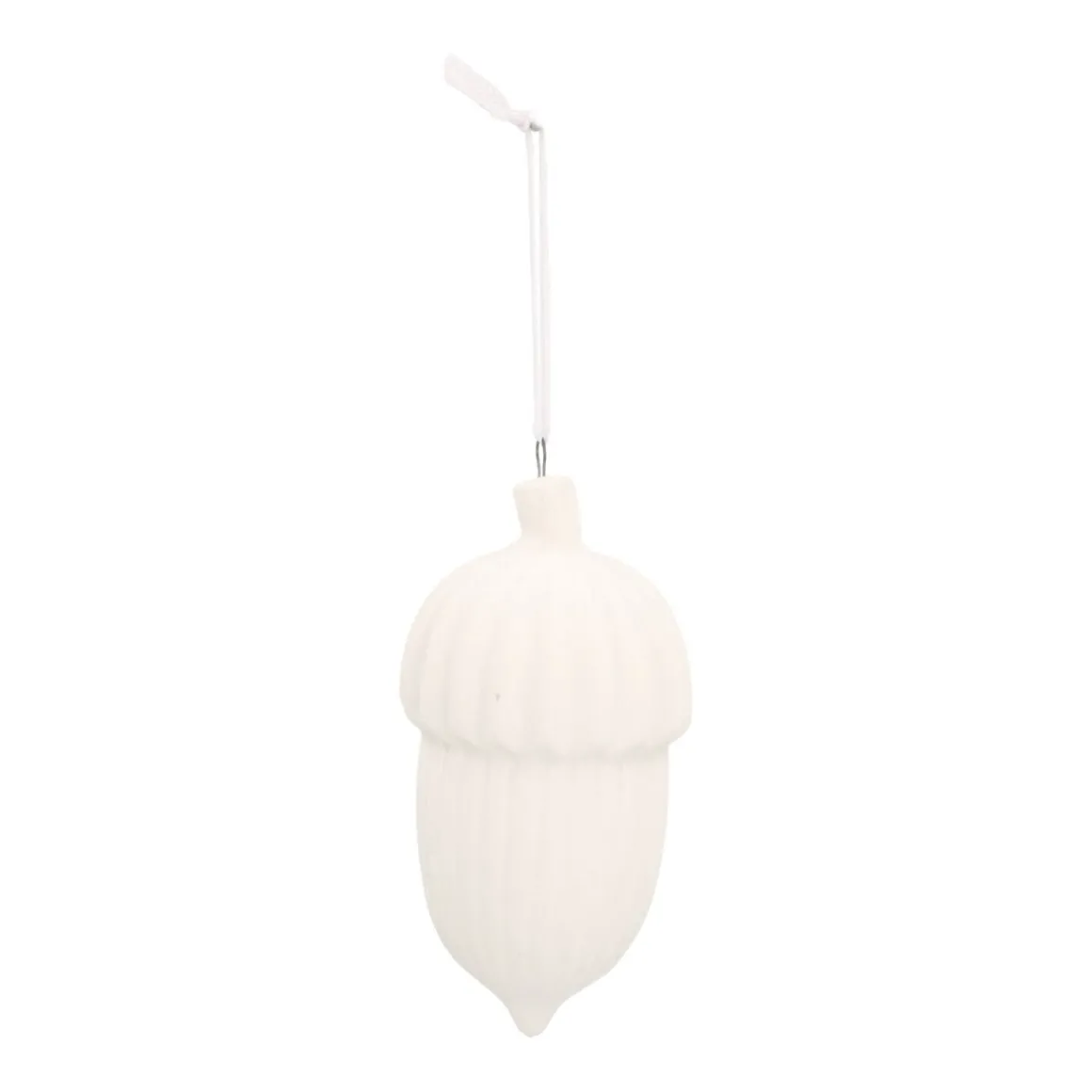 Hanger Acorn Porcelain 4 Cm White