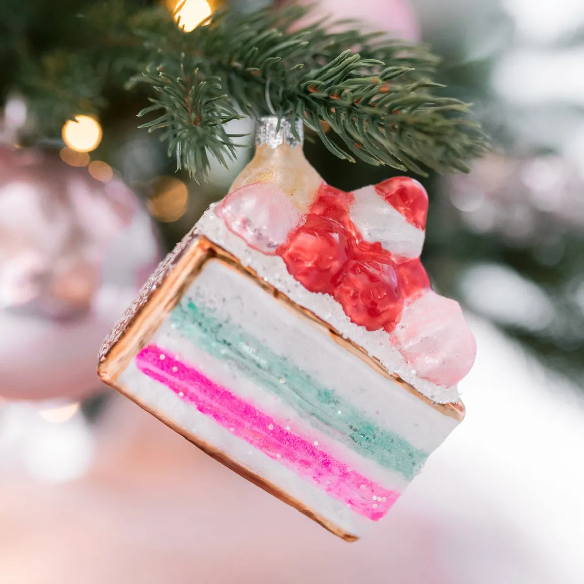 Hanger Cake Multicoloured Glass 8 Cm
