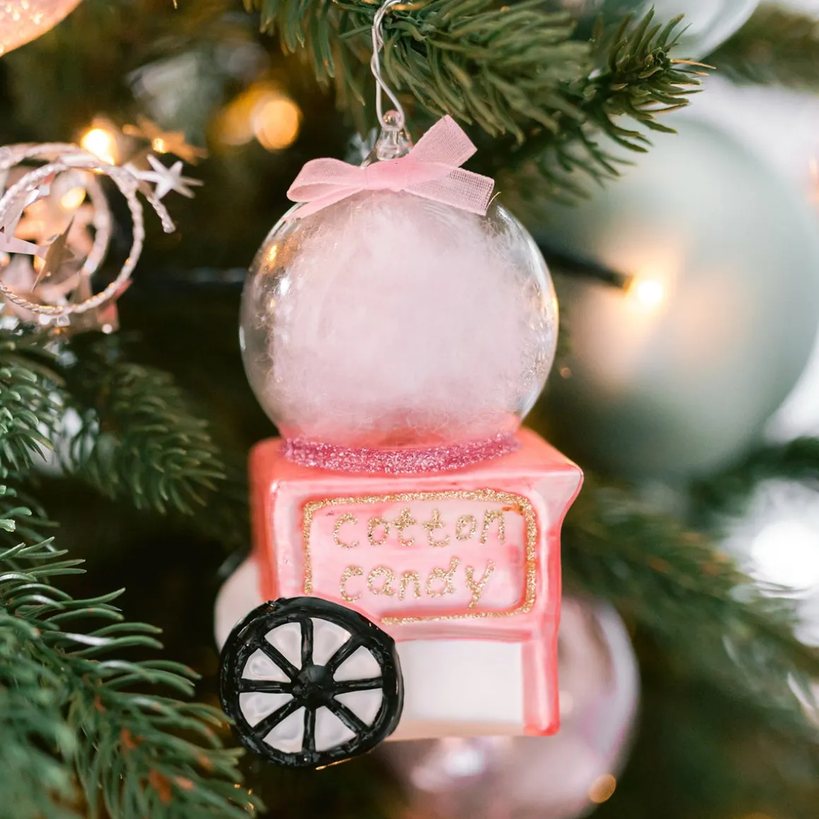 Hanger Cotton Candy Machine Pink Glass 10 Cm