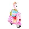 Hanger Flamingo On Scooter Multicoloured Glass 13 Cm