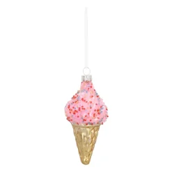 Hanger Ice Cream Pink Glass 12 Cm