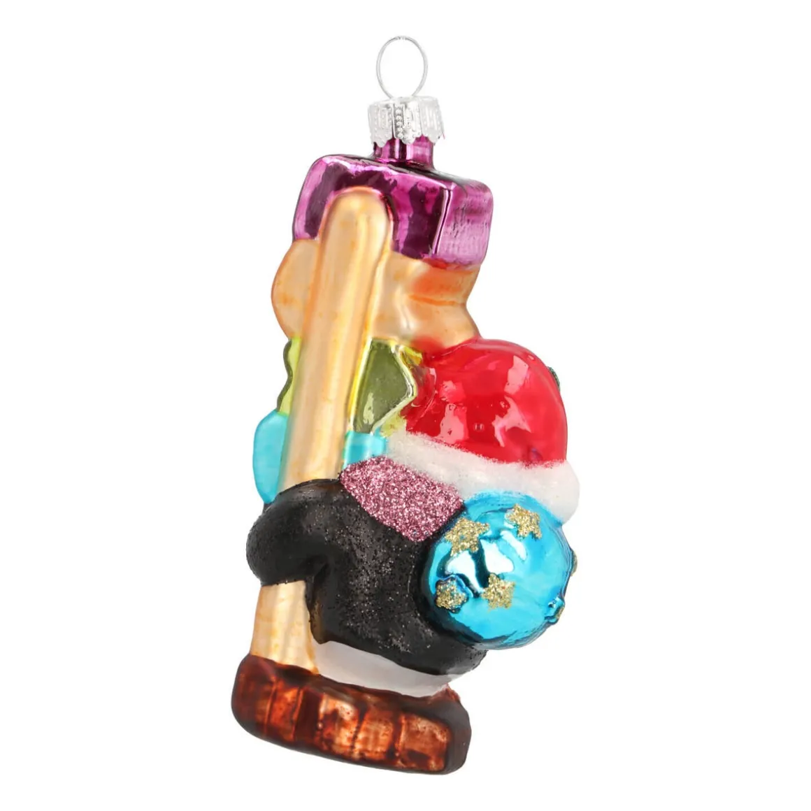 Hanger Penguin With Sign Multicoloured Glass 10 Cm