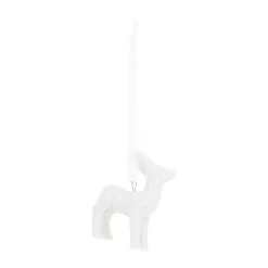 Hanger Reindeer Porcelain 6 Cm White
