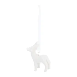 Hanger Reindeer Porcelain 6 Cm White