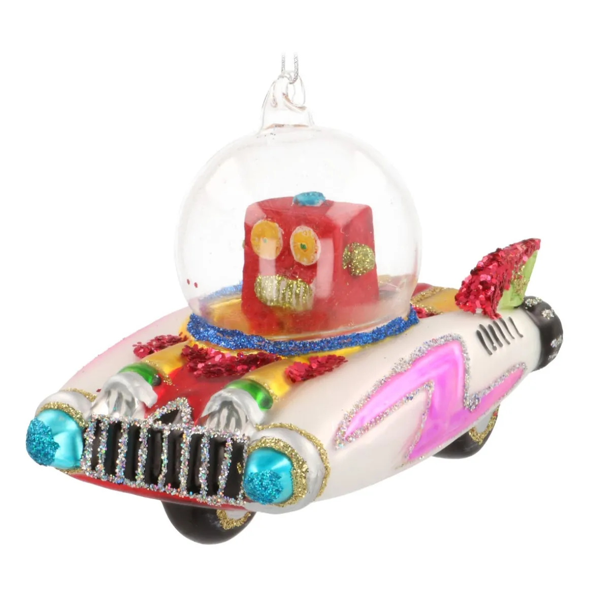 Hanger Robot In Spacecraft Multicoloured Glass 11 Cm