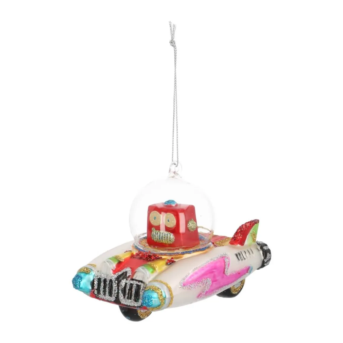 Hanger Robot In Spacecraft Multicoloured Glass 11 Cm