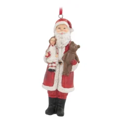 Hanger Santa With Teddy 11cm