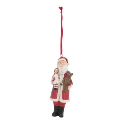 Hanger Santa With Teddy 11cm