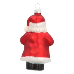 Hanger Santa With Wreath Red Glass 10 Cm
