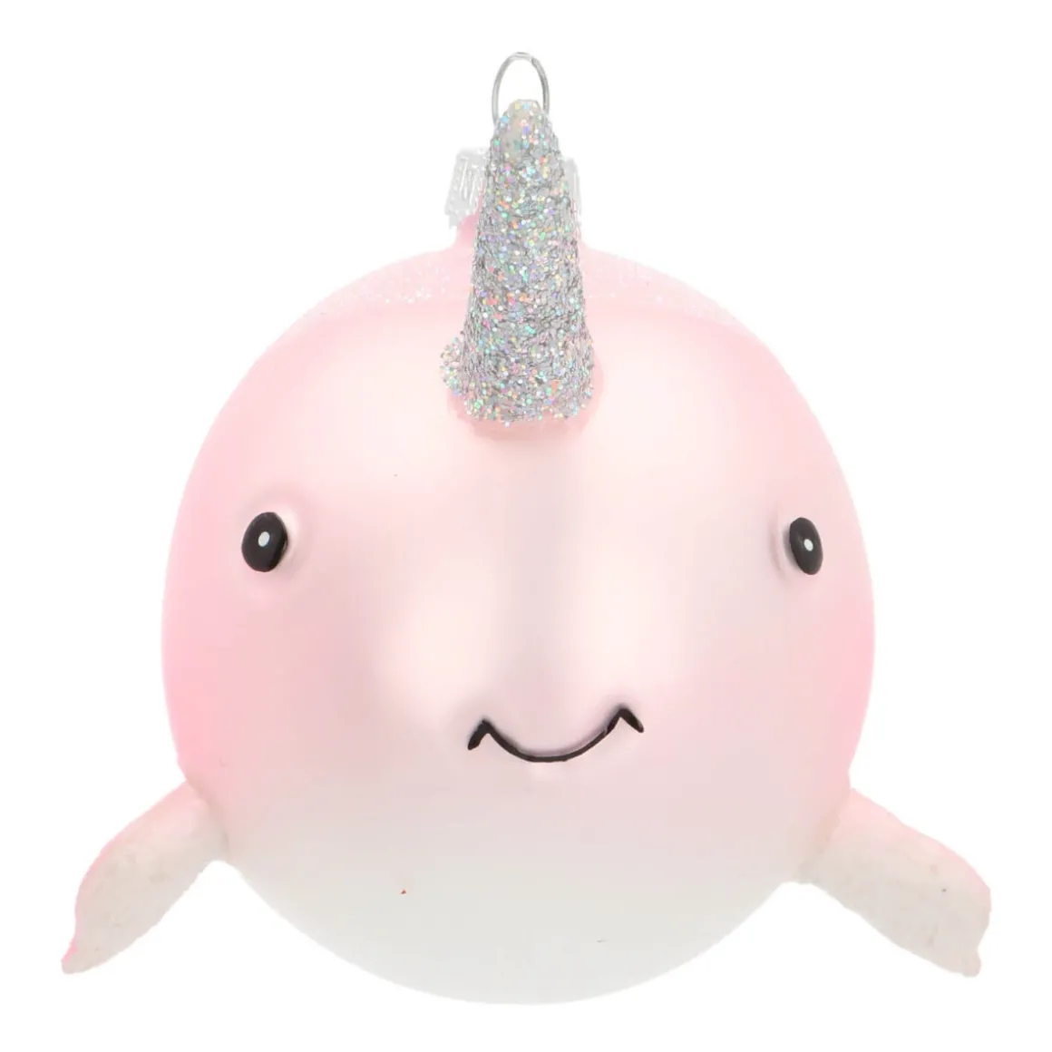 Hanger Whale Unicorn Pink Glass 10 Cm