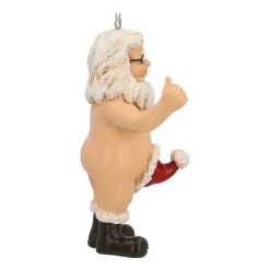 Hanging Naked Santa Decoration 9cm Polyresin