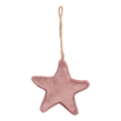Hanging Star Decoration Flannel 12cm Antique Pink