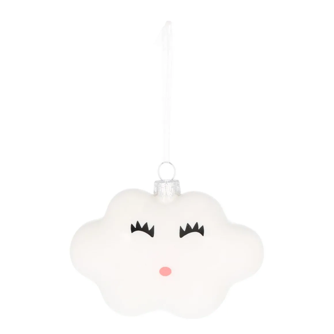 Happy Cloud Christmas Ornament | Glass | 8 Cm