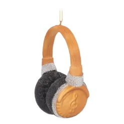 Headphone Christmas Ornament | Glass | Gold | 10cm