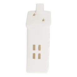 House With LED White 21 Cm Porcelain