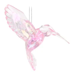 Hummingbird Christmas Ornament 10cm Pink
