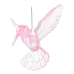 Hummingbird Christmas Ornament 10cm Pink