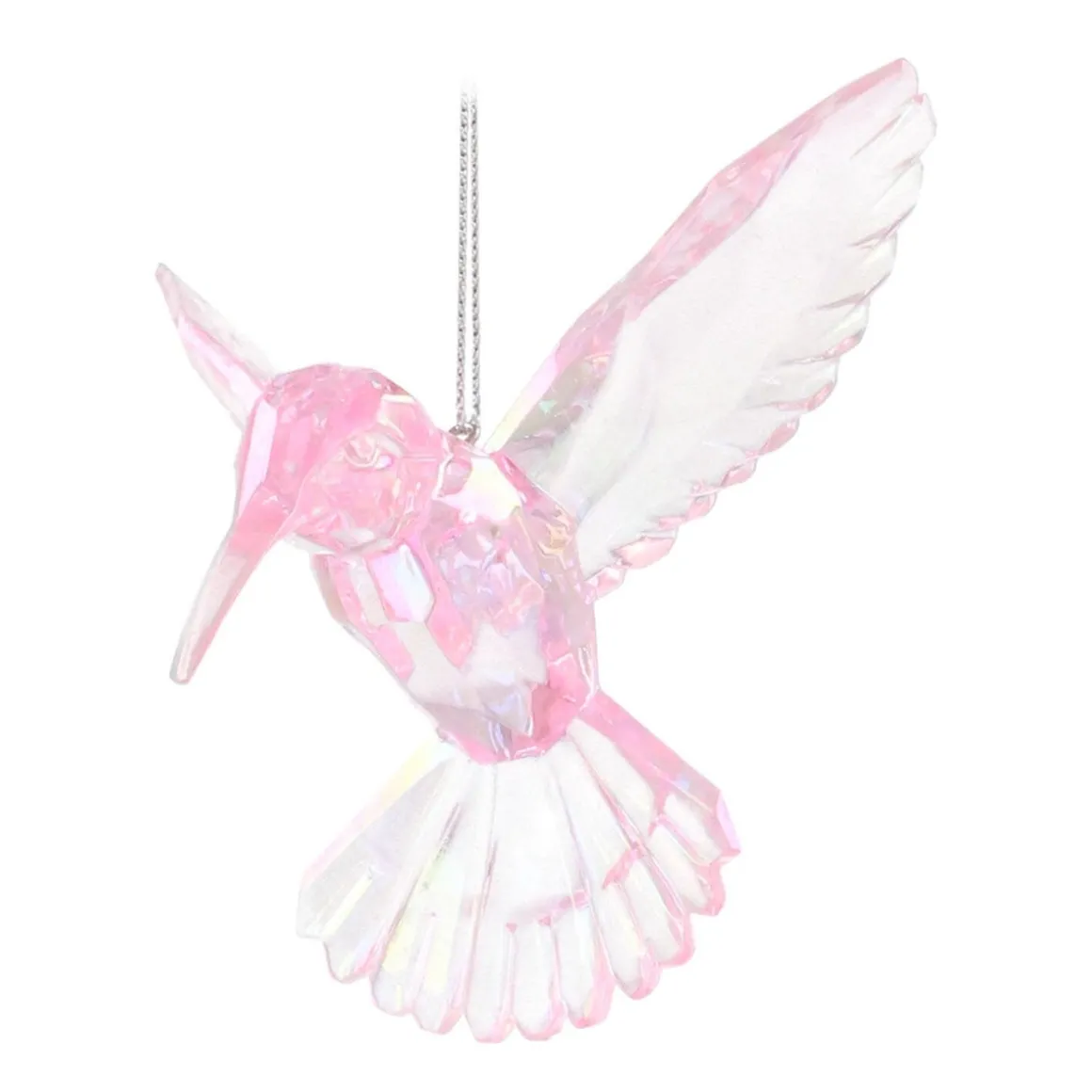 Hummingbird Christmas Ornament 10cm Pink