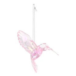 Hummingbird Christmas Ornament 10cm Pink