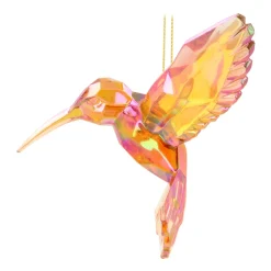 Iridescent Hummingbird Ornament In Warm Tones