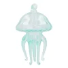 Jellyfish Glass Hanging Figurine 12cm Blue