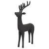 Large Elegant Black Reindeer Figure