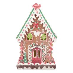Large Gingerbread House In Clay | LED | Handcrafted | 34cm High