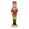 Large Glass Nutcracker With Christmas Wreath