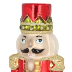 Large Glass Nutcracker With Christmas Wreath