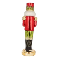 Large Glass Nutcracker With Christmas Wreath