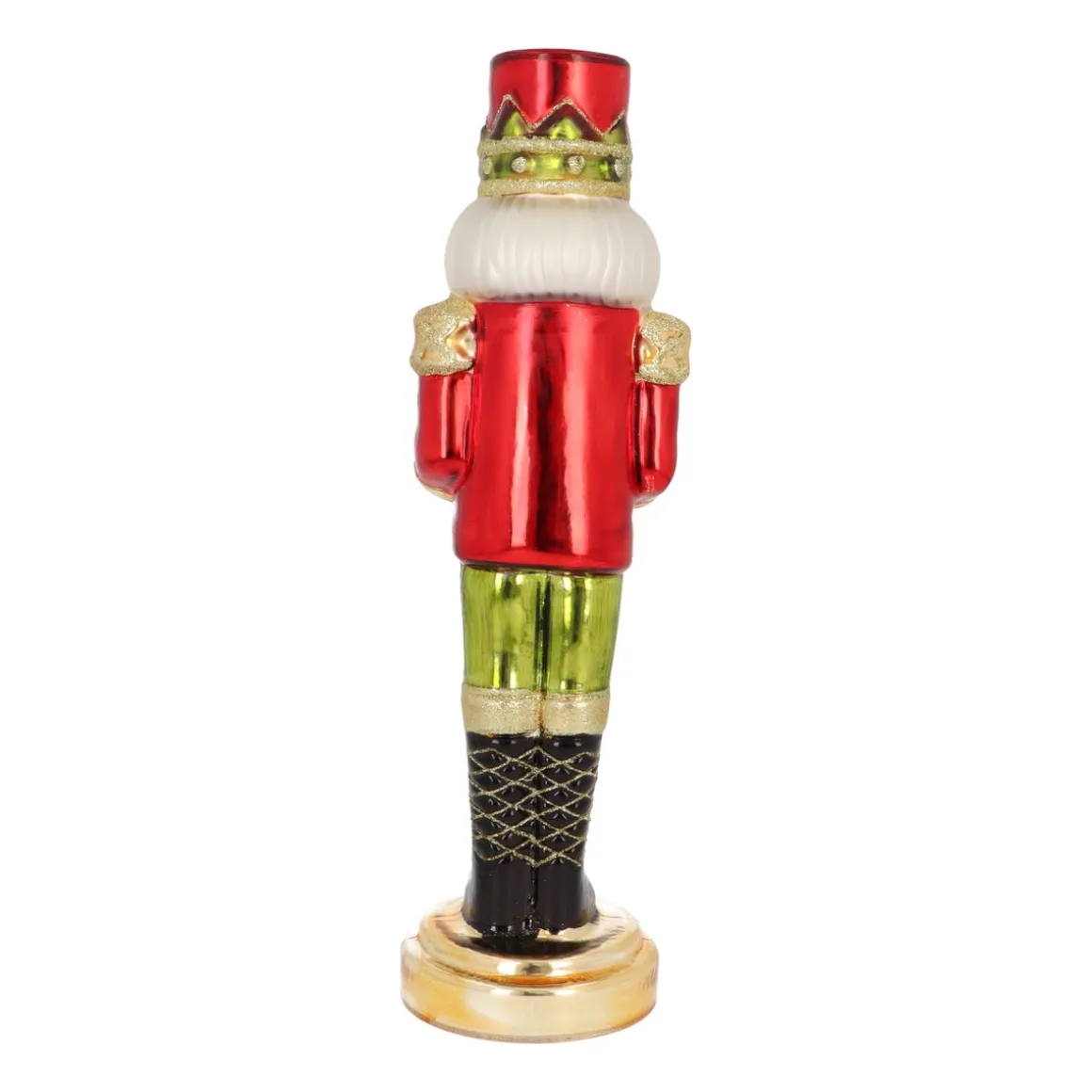 Large Glass Nutcracker With Christmas Wreath