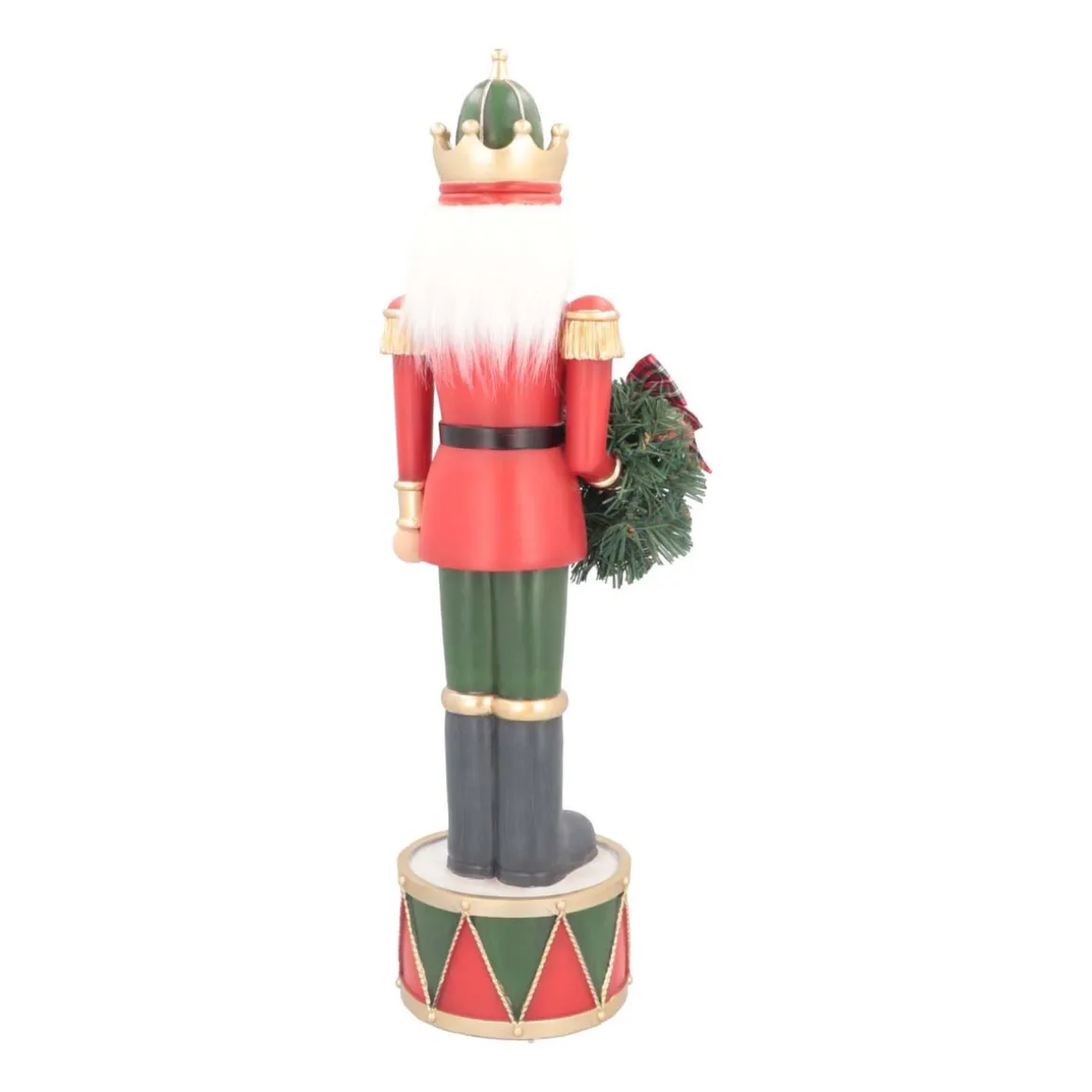 Large Nutcracker With Christmas Wreath | Polyresin | 60cm