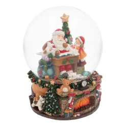 Large Snow Globe With Santa Claus | Music | ⌀14.5cm | 20.5cm Tall