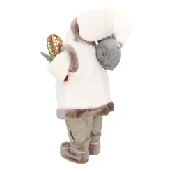 Large Standing Santa Claus | White-grey | 60cm/23in | Cloth