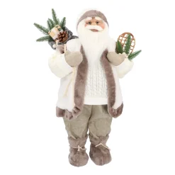 Large Standing Santa Claus | White-grey | 60cm/23in | Cloth