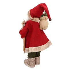 Large Standing Santa Claus | Bordeaux-green | 60cm/23in | Cloth