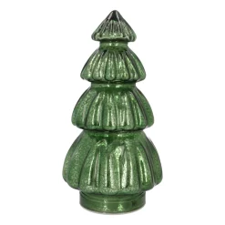 Large Voluminous Green LED Christmas Tree With Embossed Design