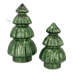 Large Voluminous Green LED Christmas Tree With Embossed Design