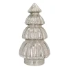 Large Voluminous Silver LED Christmas Tree With Embossed Design