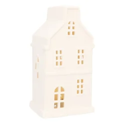 Large White Canal House For Christmas