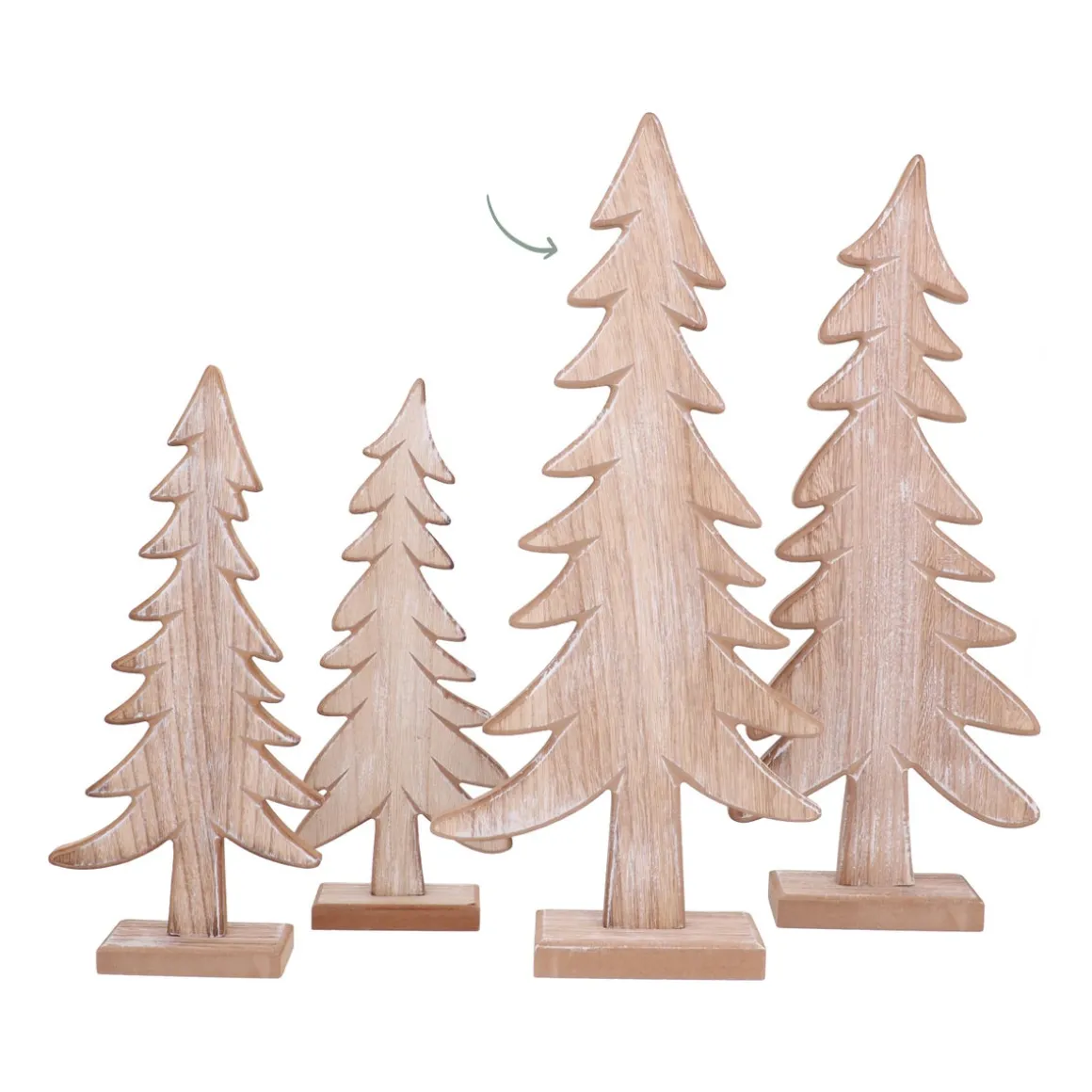 Large Wooden Christmas Tree On Stand