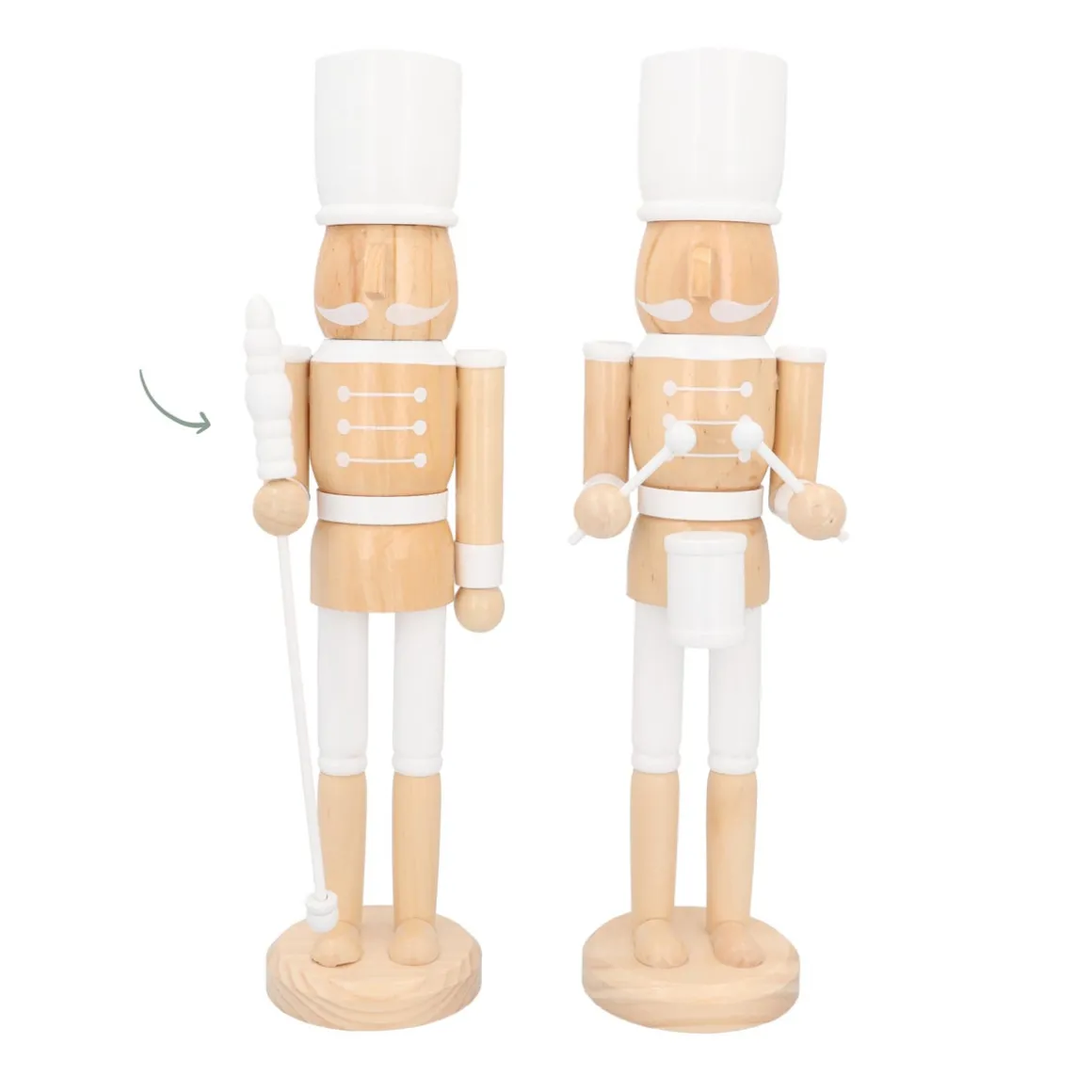 Large Wooden Nutcracker With Banner